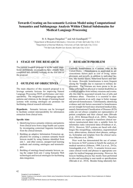 Towards Creating an Iso-Semantic Lexicon Model Using Computational Semantics and Sublanguage Analysis Within Clinical Subdomains for Medical Language Processing