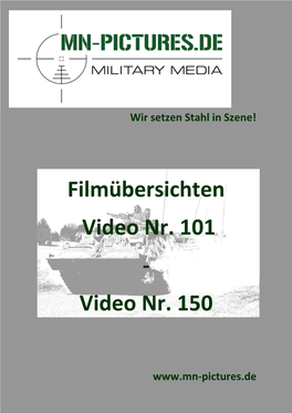 Filmübersichten Video Nr. 101 - Video Nr