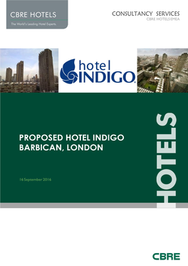 Proposed Hotel Indigo Barbican, London