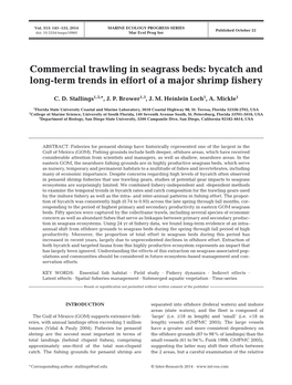 Commercial Trawling in Seagrass Beds: Bycatch and Long-Term Trends in Effort of a Major Shrimp Fishery