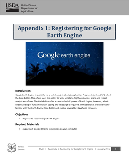 Registering for Google Earth Engine