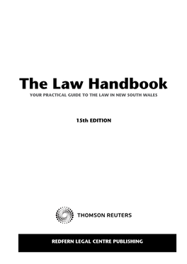 The Law Handbook YOUR PRACTICAL GUIDE to the LAW in NEW SOUTH WALES
