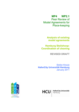 Analysis of Existing Model Agreements Hamburg Steilshoop