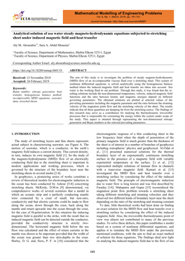 Analytical Solution of Sea Water Steady Magneto-Hydrodynamic Equations Subjected to Stretching Sheet Under Induced Magnetic Field and Heat Transfer