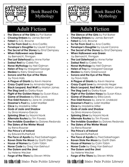 Adult Fiction Adult Fiction