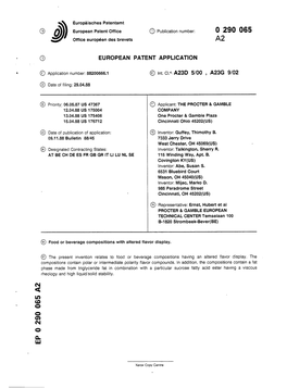 Food Or Beverage Compositions with Altered Flavor Display