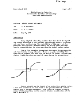 Subject: SIGNED TERNARY ARITHMETIC