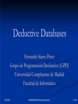 Deductive Databases