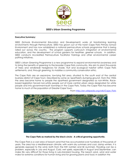 SEED's Urban Greening Programme