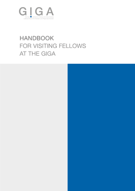 Handbook for Visiting Fellows at the Giga