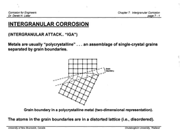 Intergranular Corrosion Dr