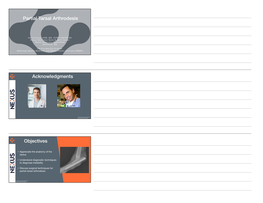 Partial Tarsal Arthrodesis Acknowledgments Objectives