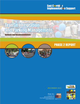 Transit Integration and Parking Management Analysis and Recommendations