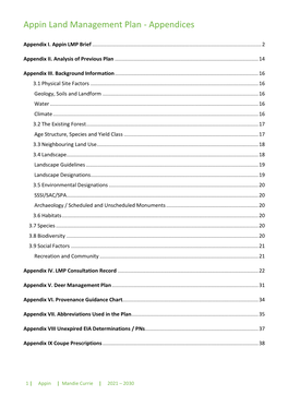 Appin Land Management Plan - Appendices