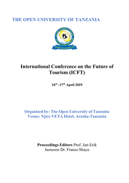 International Conference on the Future of Tourism (ICFT)