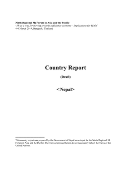 Country Report (Nepal)