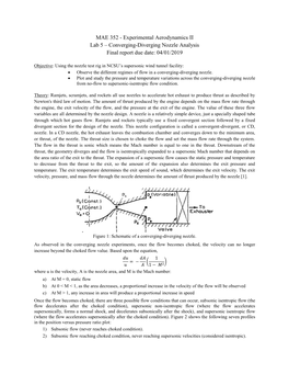 Converging-Diverging Nozzle Analysis Final Report Due Date: 04/01/2019