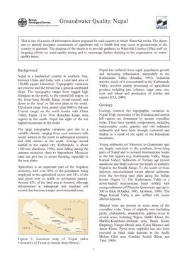 Groundwater Quality Information Nepal