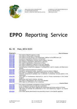EPPO Reporting Service