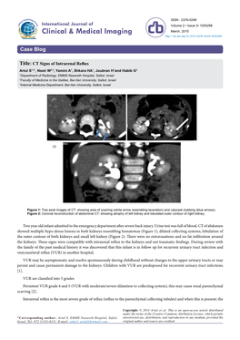 CT Signs of Intrarenal Reflux