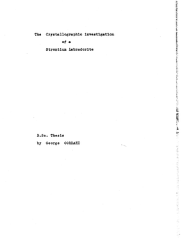 The Crystallographic Investigation of a Strontium Labradorite