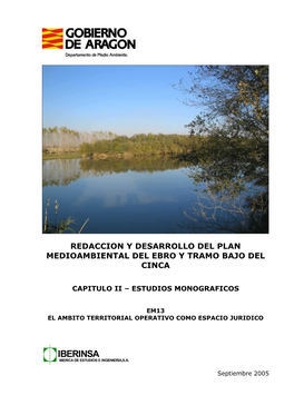 Plan Medioambiental Del Ebro. Tomo