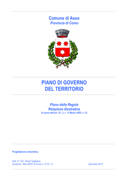 Piano Di Governo Del Territorio