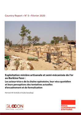 Exploitation Minière Artisanale Et Semi-Mécanisée De L'or Au Burkina Faso