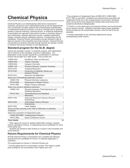 Chemical Physics 1