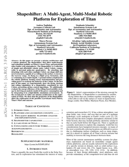 Shapeshifter: a Multi-Agent, Multi-Modal Robotic Platform for Exploration of Titan