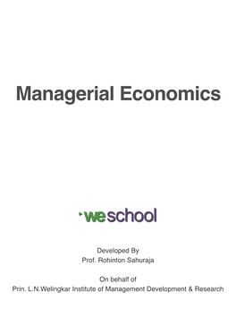 Managerial Economics