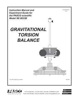 Gravitational Torsion Balance