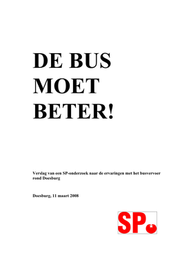 De Bus Moet Beter!