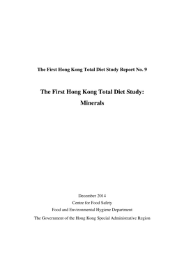 The First Hong Kong Total Diet Study: Minerals