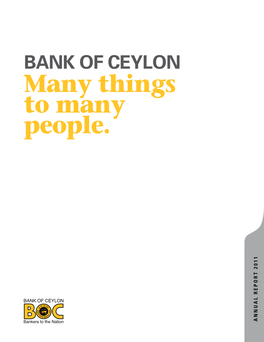 BANK of CEYLON Many Things to Many People