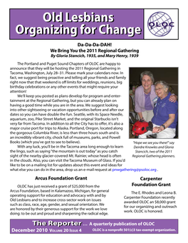 December 2010 Volume 20 Issue 4 OLOC Is a Nonprofit 501(C)3 Tax-Exempt Organization