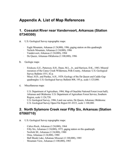 Appendix A. List of Map References