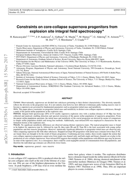 Arxiv:1711.05765V1 [Astro-Ph.SR] 15 Nov 2017 Therefore the Individual Age Estimates Are Eﬀectively Lower Limits