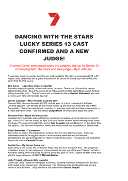 DWTS Cast Confirmed for 2013