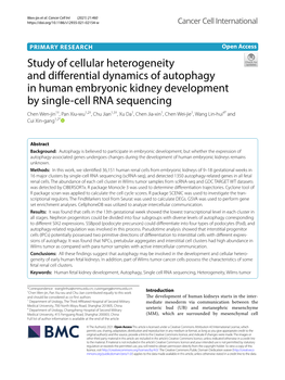 Study of Cellular Heterogeneity and Differential Dynamics of Autophagy