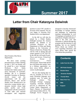 Summer 2017 Newsletter