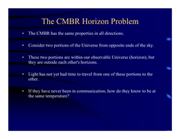 The CMBR Horizon Problem