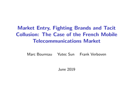 Market Entry, Fighting Brands and Tacit Collusion: the Case of the French Mobile Telecommunications Market