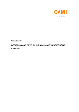 Designing and Developing a Website Using Laravel
