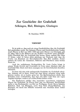 Zur Geschichte Der Grafschaft Selkingen, Biel, Ritzingen, Gluringen