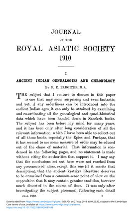 Royal Asiatic Society 1910