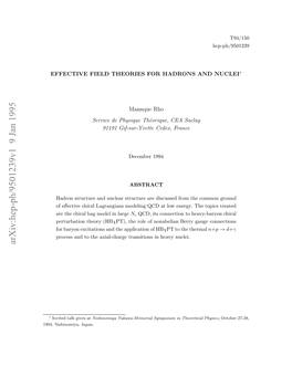 Effective Field Theories for Hadrons and Nuclei