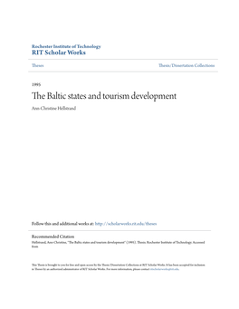 The Baltic States and Tourism Development