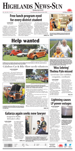 HIGHLANDS NEWS-SUN Thursday, June 20, 2019