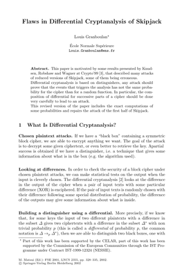 Flaws in Differential Cryptanalysis of Skipjack